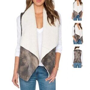 JACK By BB DAKOTA Shearling Faux Fur Fleece Sherpa Lined Suede Vest